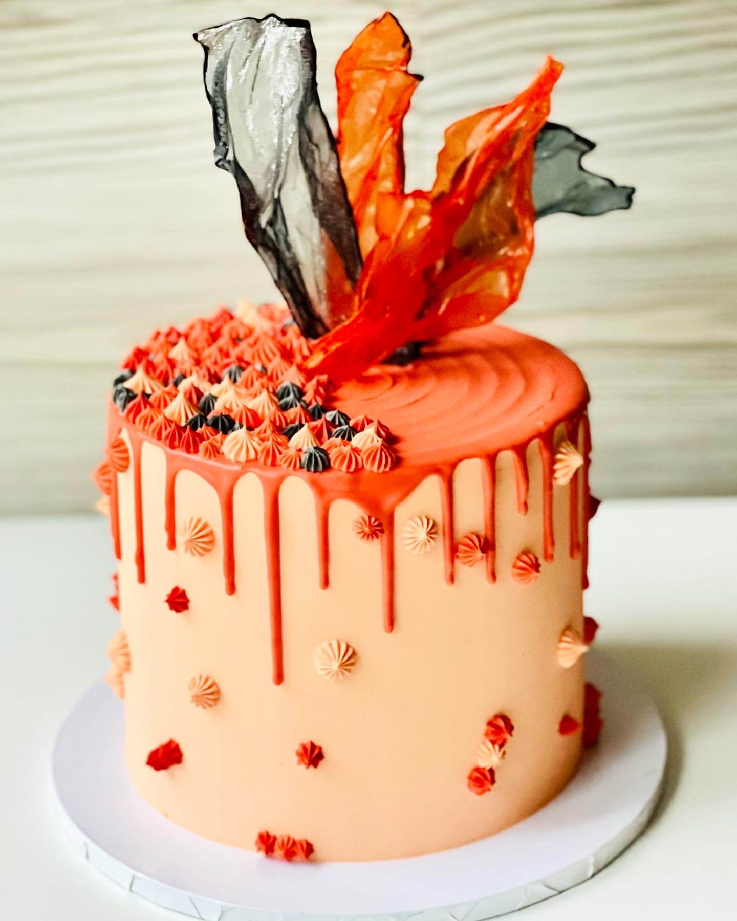 orange theme cake